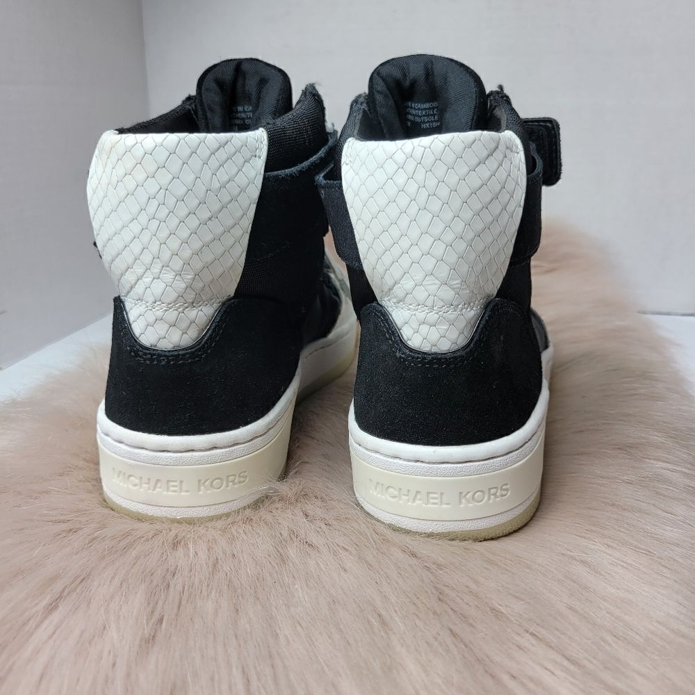 Michael Michael Kors Jaden Snake Print Leather High Tops Sneakers Size 6.5 - Picture 4 of 10